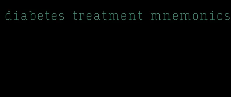 diabetes treatment mnemonics