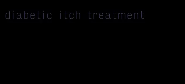 diabetic itch treatment