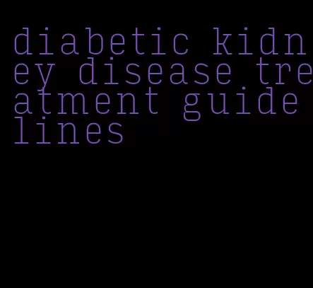 diabetic kidney disease treatment guidelines