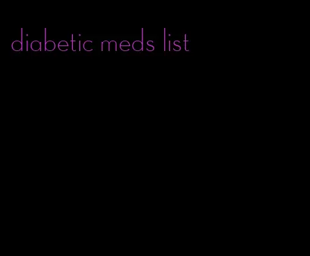 diabetic meds list