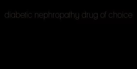 diabetic nephropathy drug of choice