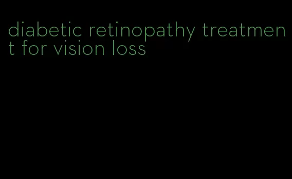 diabetic retinopathy treatment for vision loss