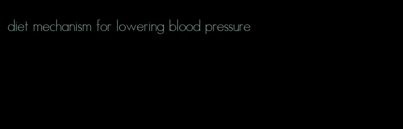 diet mechanism for lowering blood pressure