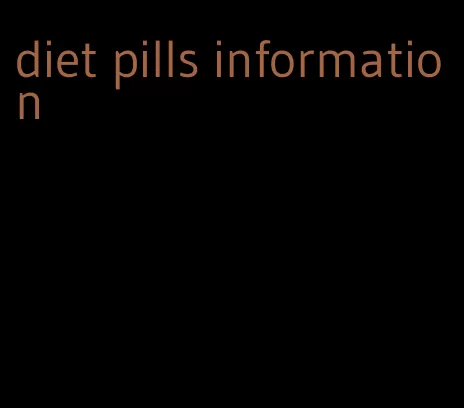 diet pills information