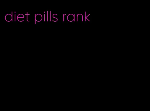 diet pills rank