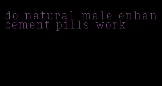 do natural male enhancement pills work