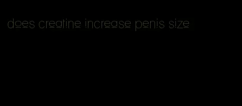 does creatine increase penis size