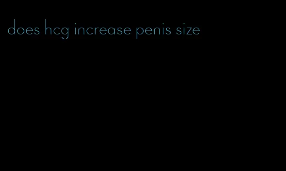 does hcg increase penis size