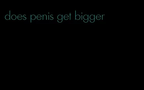 does penis get bigger