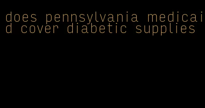 does pennsylvania medicaid cover diabetic supplies