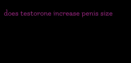 does testorone increase penis size