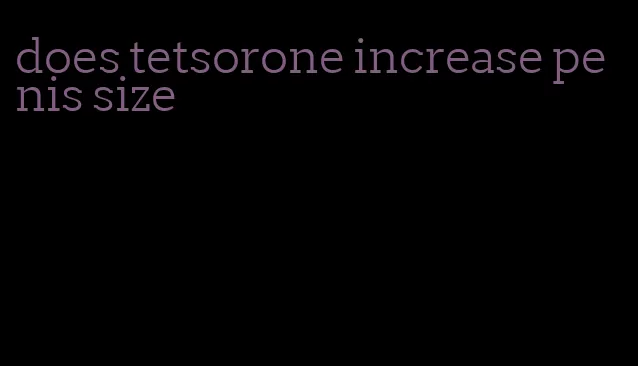 does tetsorone increase penis size