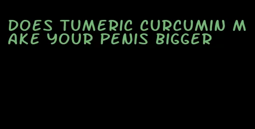 does tumeric curcumin make your penis bigger