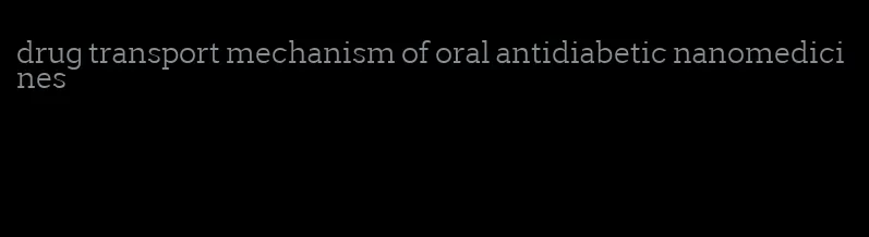 drug transport mechanism of oral antidiabetic nanomedicines