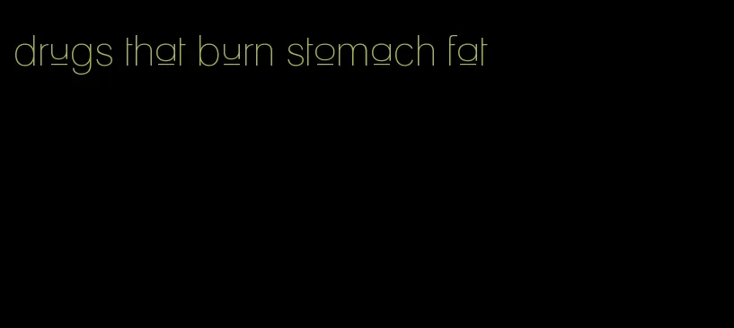 drugs that burn stomach fat