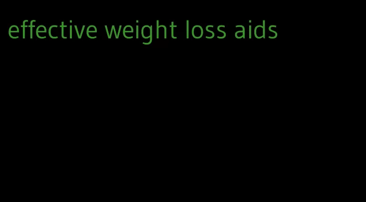 effective weight loss aids