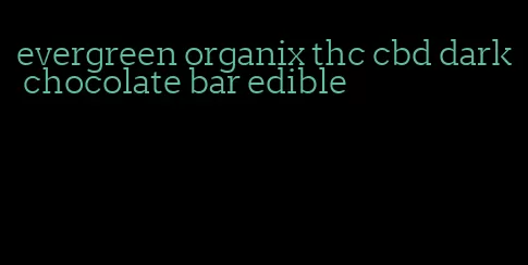 evergreen organix thc cbd dark chocolate bar edible