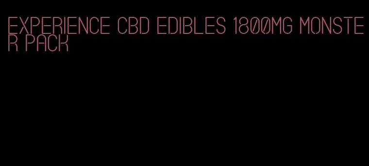 experience cbd edibles 1800mg monster pack