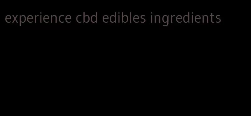 experience cbd edibles ingredients