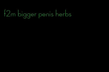 f2m bigger penis herbs