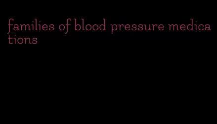 families of blood pressure medications