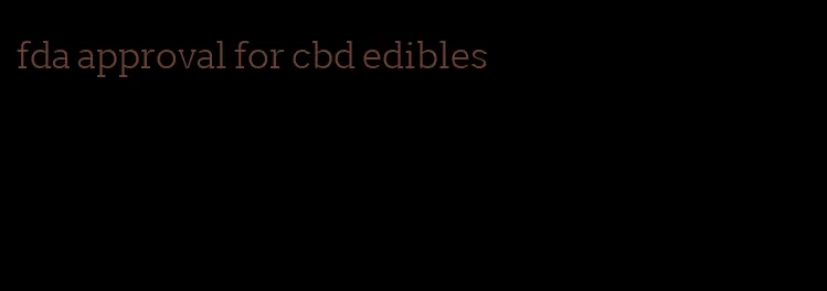 fda approval for cbd edibles