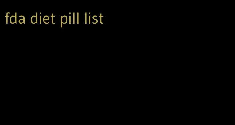 fda diet pill list