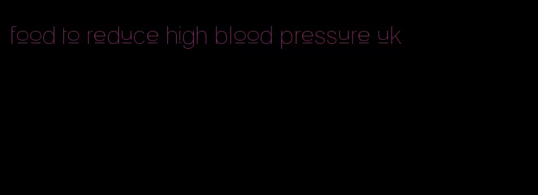 food to reduce high blood pressure uk