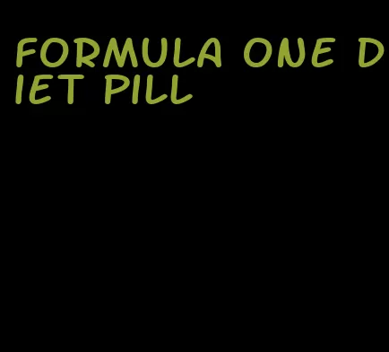 formula one diet pill