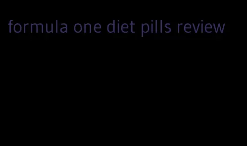 formula one diet pills review