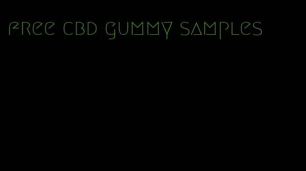 free cbd gummy samples