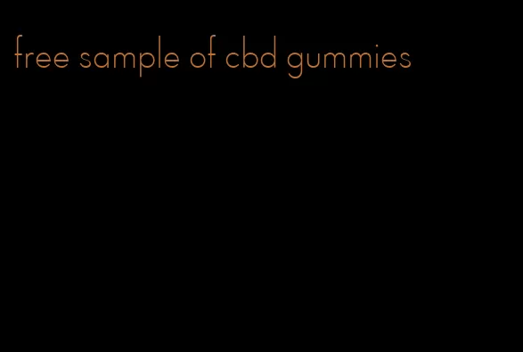 free sample of cbd gummies