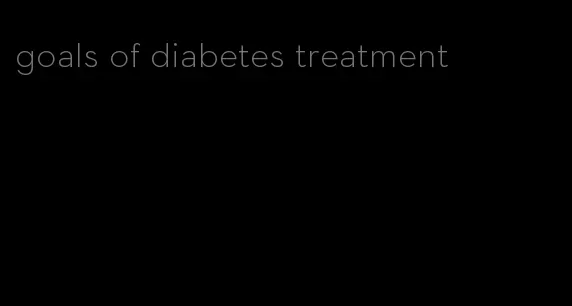 goals of diabetes treatment