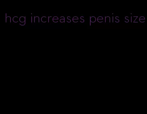 hcg increases penis size