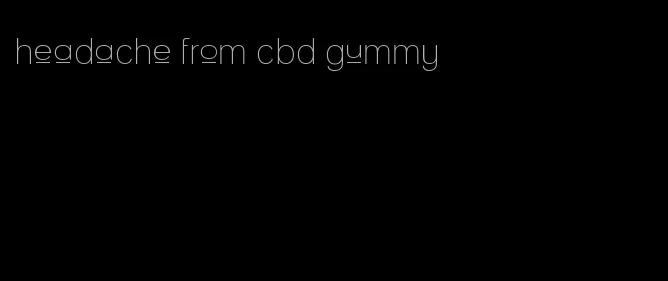 headache from cbd gummy