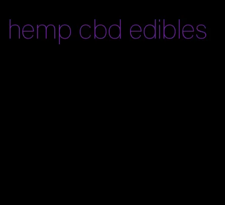 hemp cbd edibles