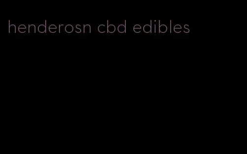 henderosn cbd edibles