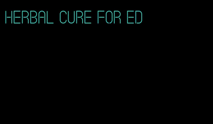 herbal cure for ed