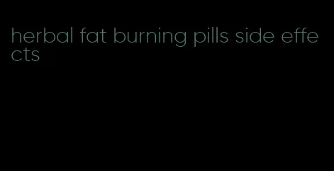 herbal fat burning pills side effects