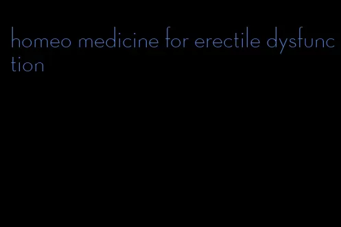 homeo medicine for erectile dysfunction