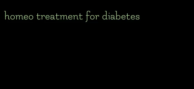 homeo treatment for diabetes