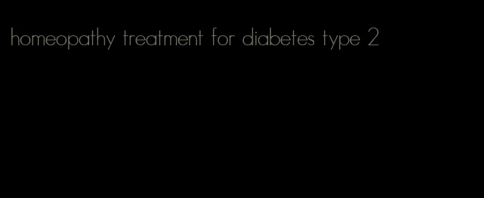 homeopathy treatment for diabetes type 2