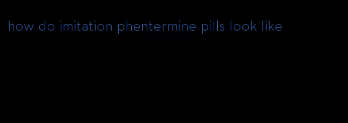 how do imitation phentermine pills look like