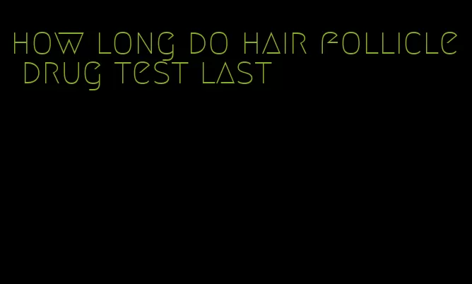 how long do hair follicle drug test last