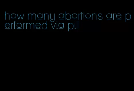 how many abortions are performed via pill