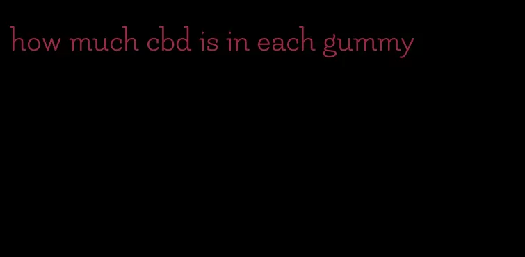 how much cbd is in each gummy