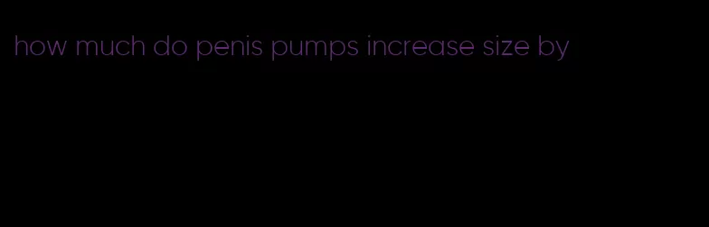 how much do penis pumps increase size by