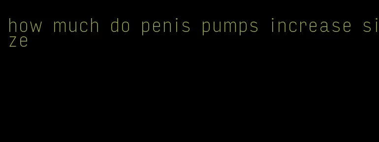 how much do penis pumps increase size