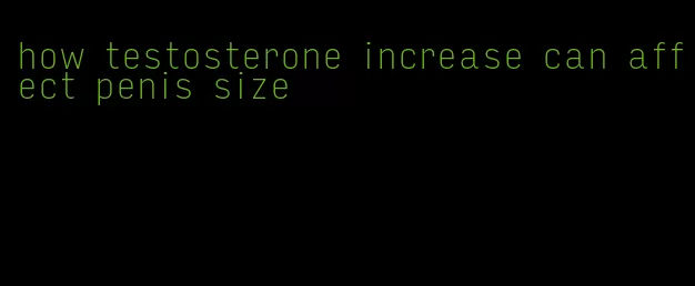 how testosterone increase can affect penis size