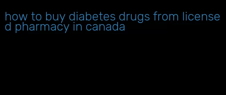 how to buy diabetes drugs from licensed pharmacy in canada